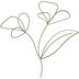 Decorative wire plant sculpture on a white background.