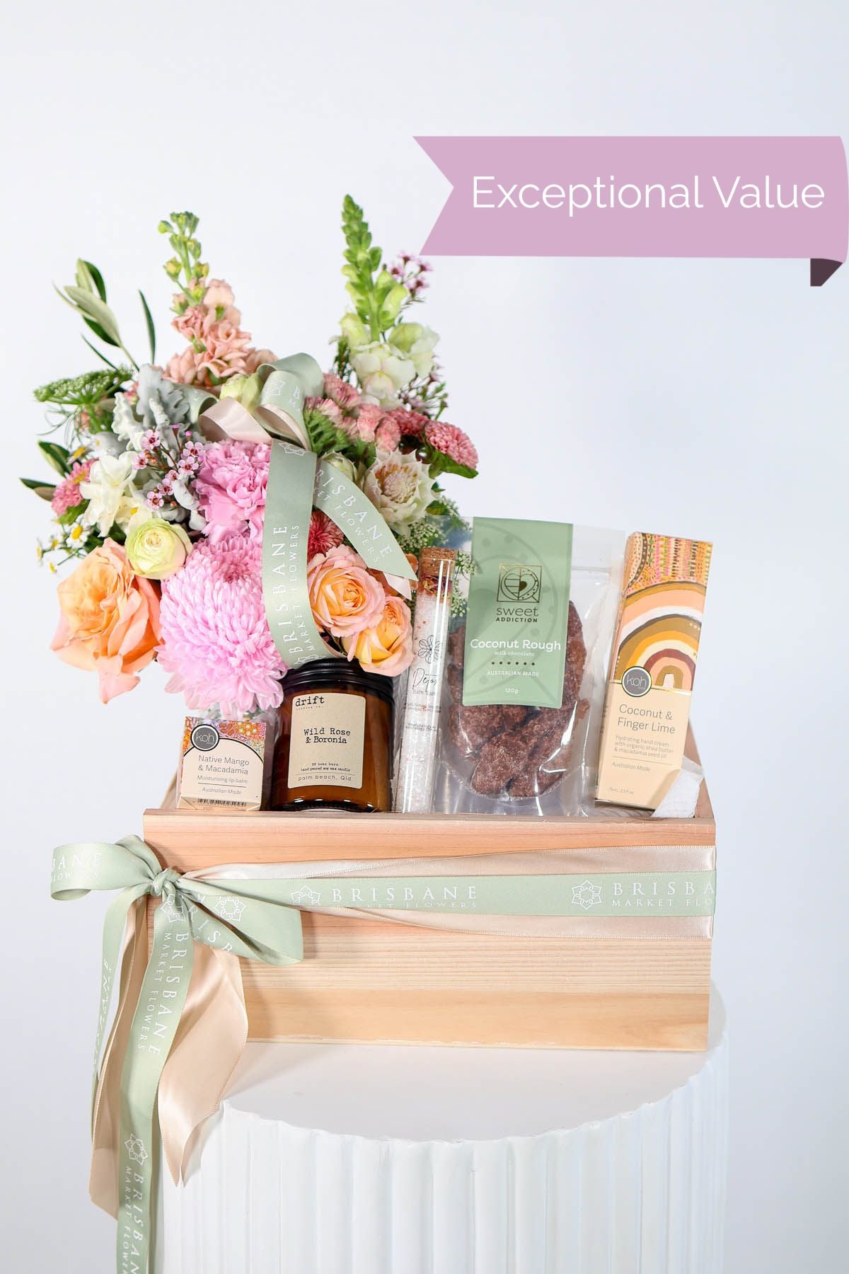 Mother's Day gift and flower bundle for delivery in Brisbane.