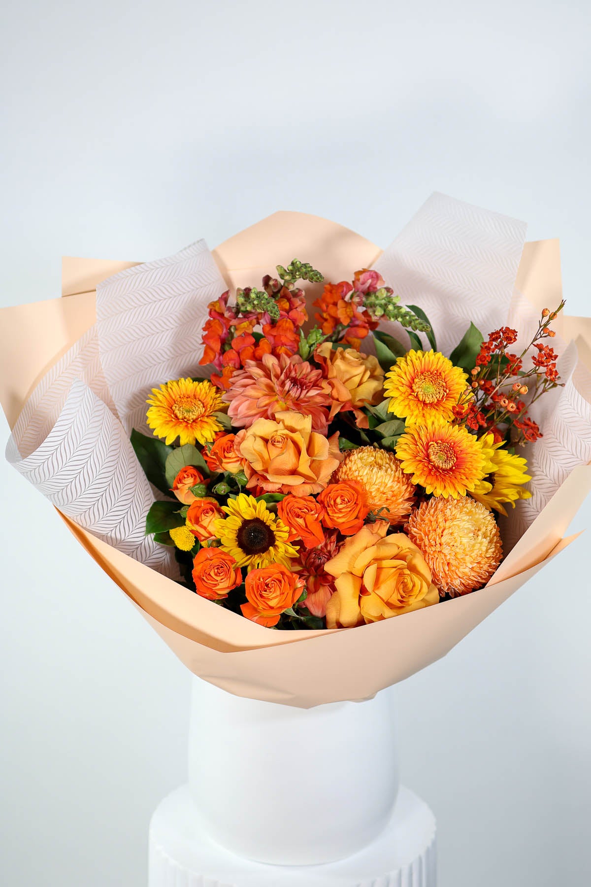 Bright autumn floral bouquet Brisbane Market Flowers