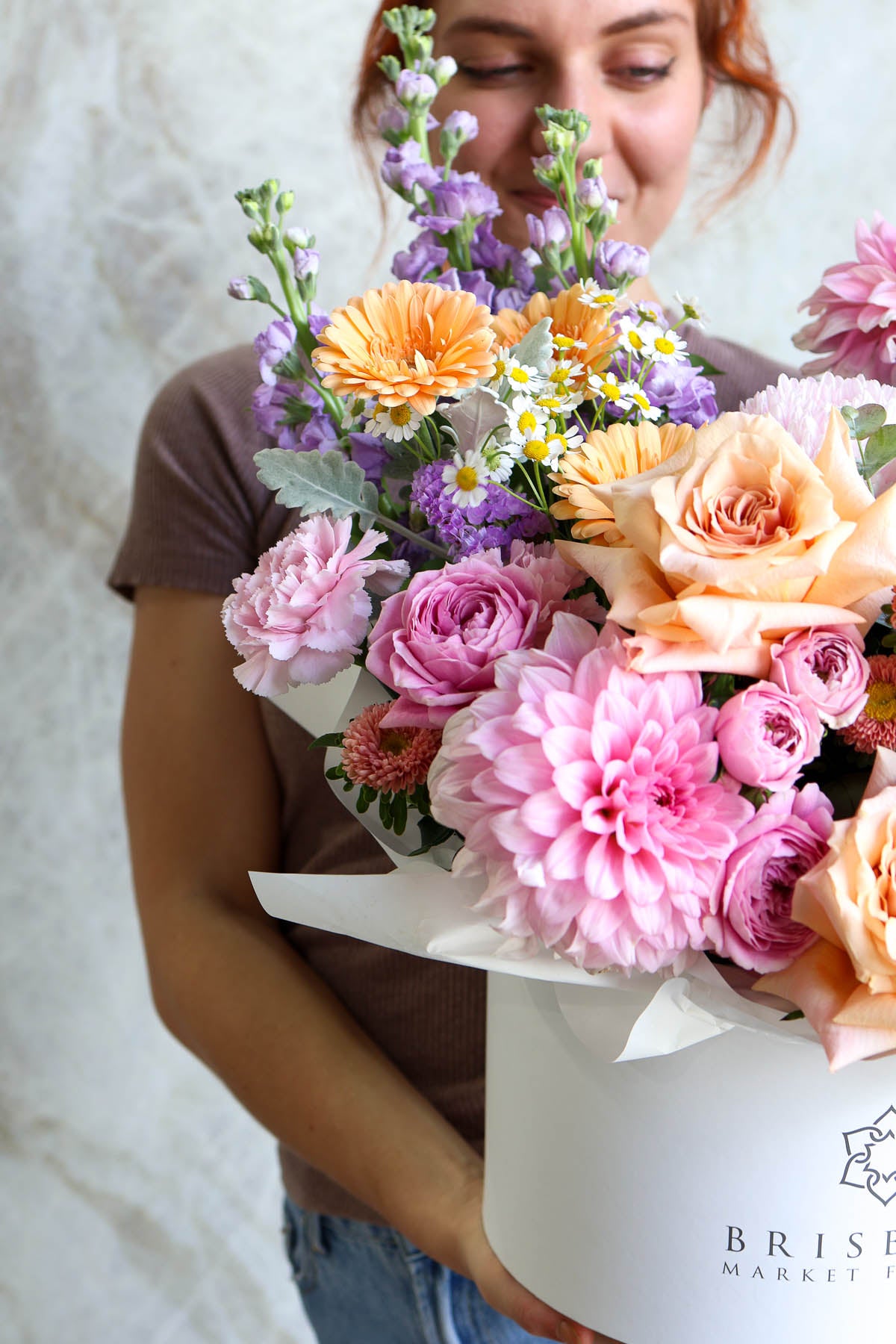 Audrey Soft Seasonal Box Arrangement