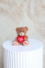 Plush Valentine's Teddy bear with a 'Love You' heart.