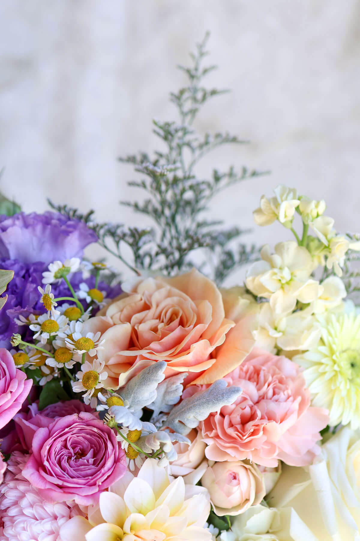 Luxury Mother's Day flower arrangement with soft seasonal blooms for delivery in Brisbane. 