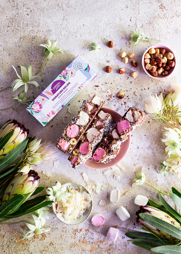 Signature recipe rocky road with cranberries and nuts